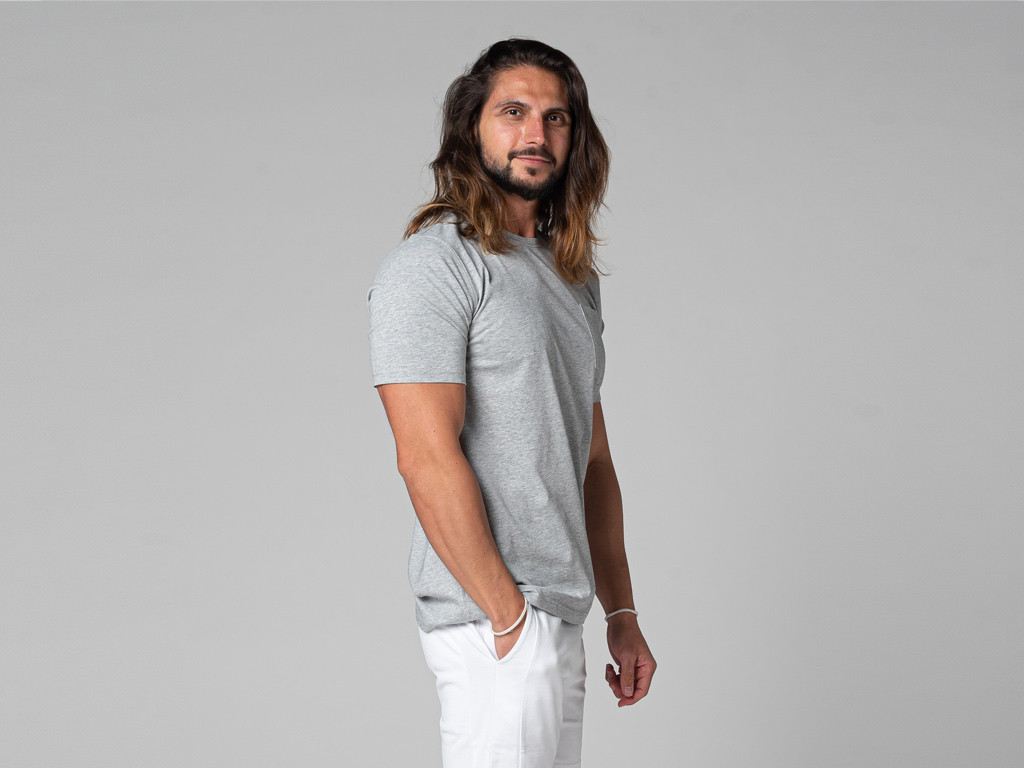 T-Shirt Tapan Manches Courtes 100% Bio Gris
