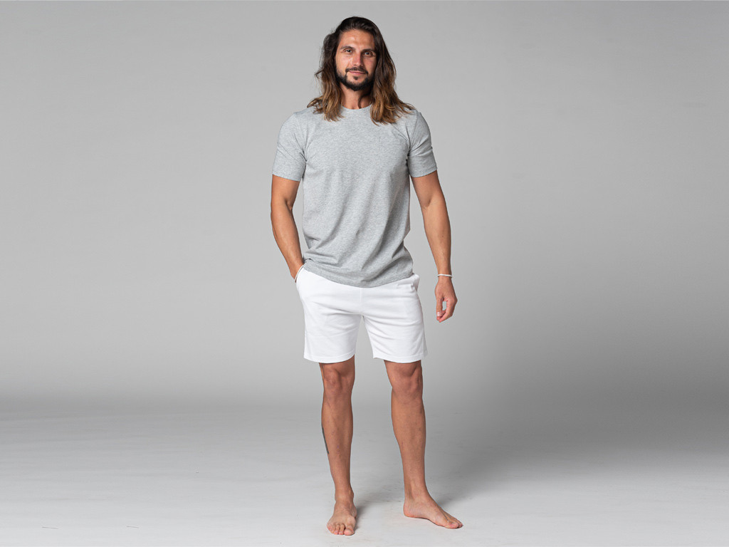 100% Organic cotton T-Shirt Tapan Short Sleeve Grey
