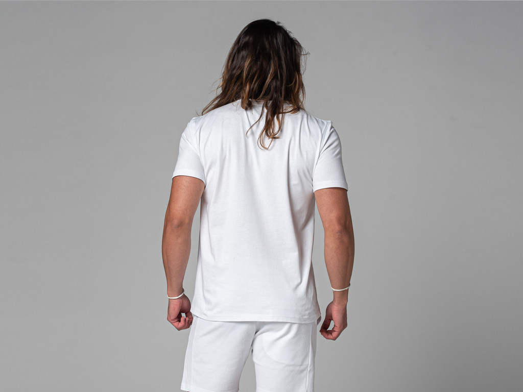 T-shirt a maniche corte Tapan 100% biologica Bianco