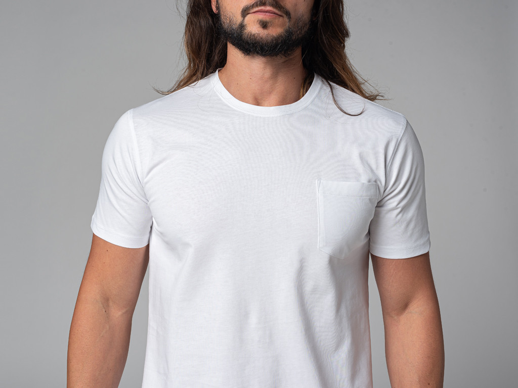 T-shirt a maniche corte Tapan 100% biologica Bianco