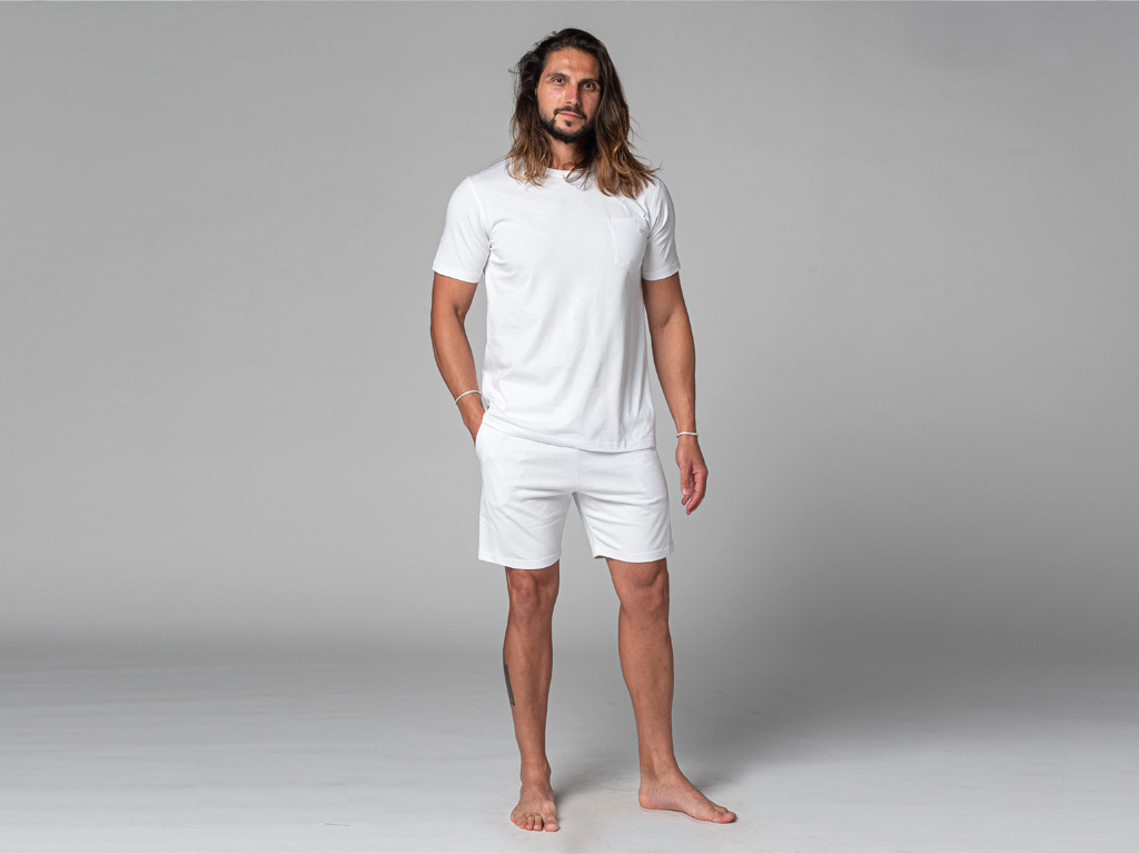 T-shirt a maniche corte Tapan 100% biologica Bianco