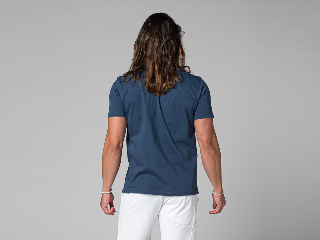 Tapan Kurzarm-T-Shirt, 100 % biologisch Blau