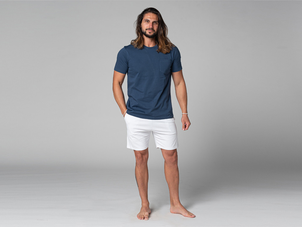 T-Shirt Tapan Manches Courtes 100% Bio Bleu