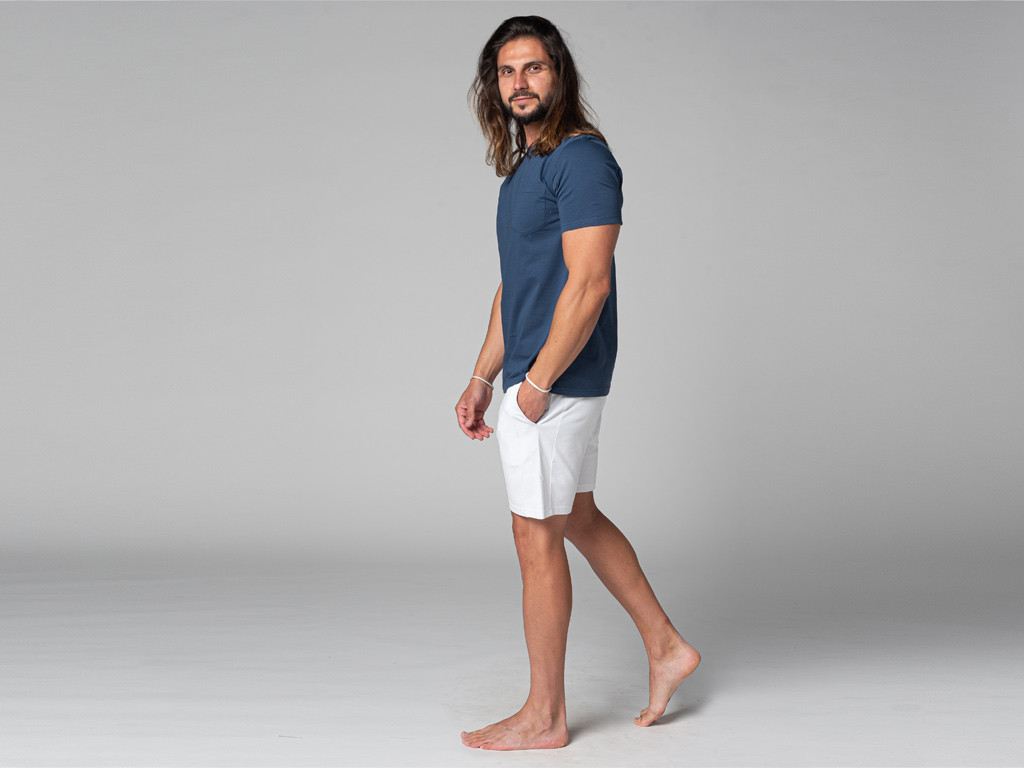 T-Shirt Tapan Manches Courtes 100% Bio Bleu