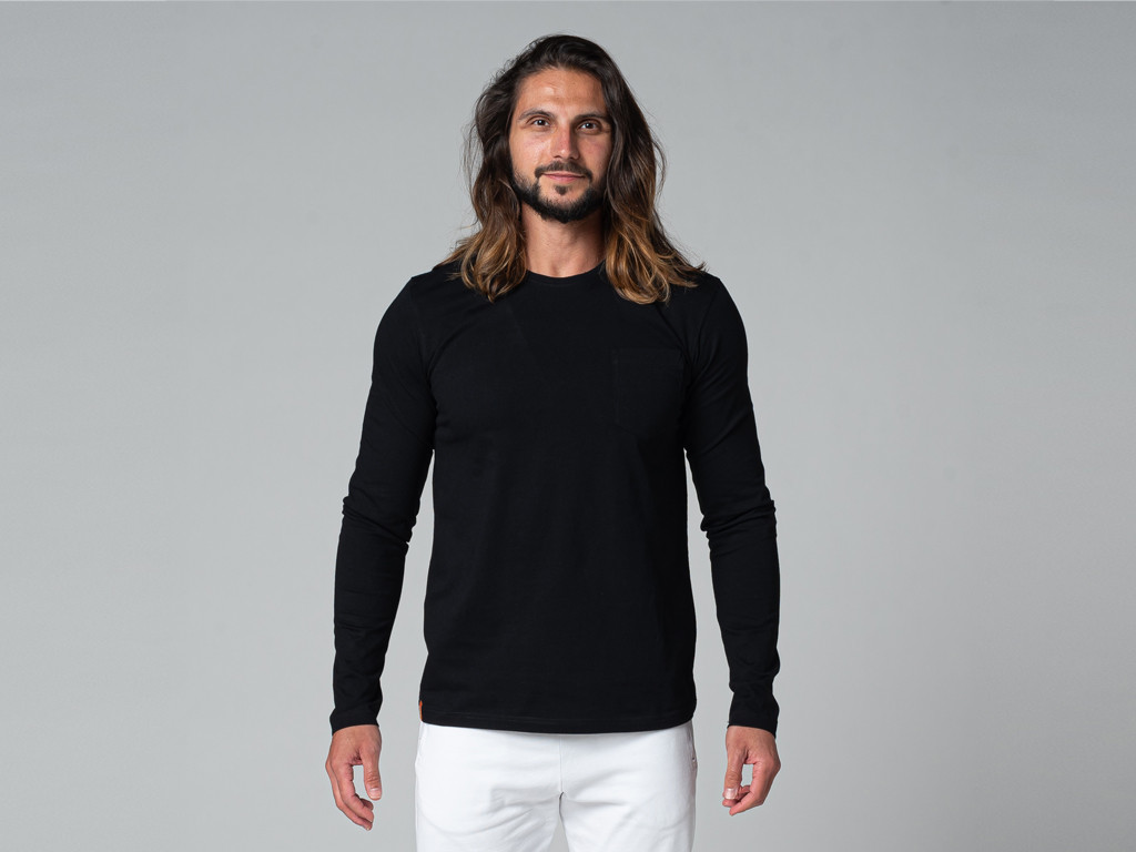 Tapan T-Shirt long sleeves 100% Organic Black