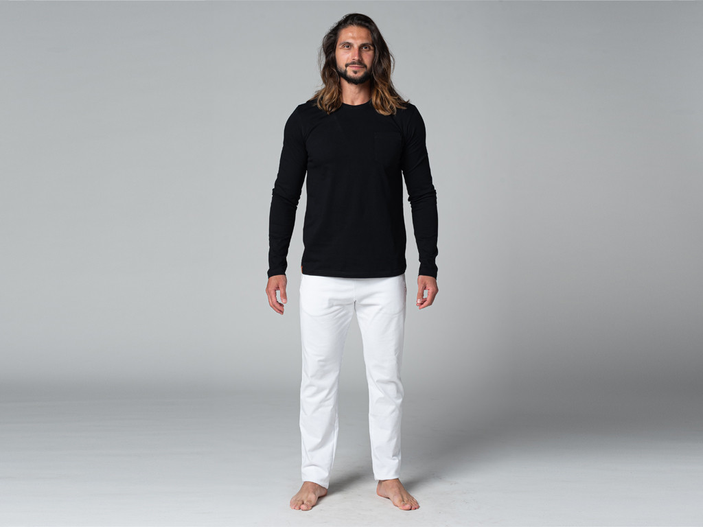 T-Shirt Tapan manches longues 100% Bio Noir