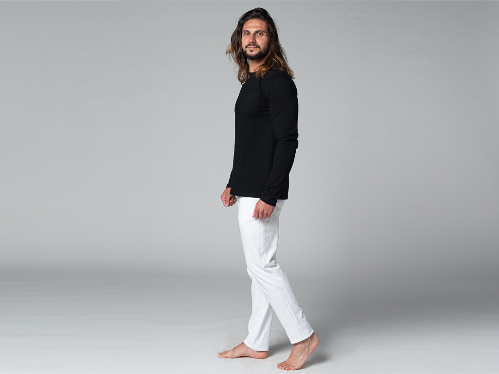 T-Shirt Tapan manches longues 100% Bio Noir