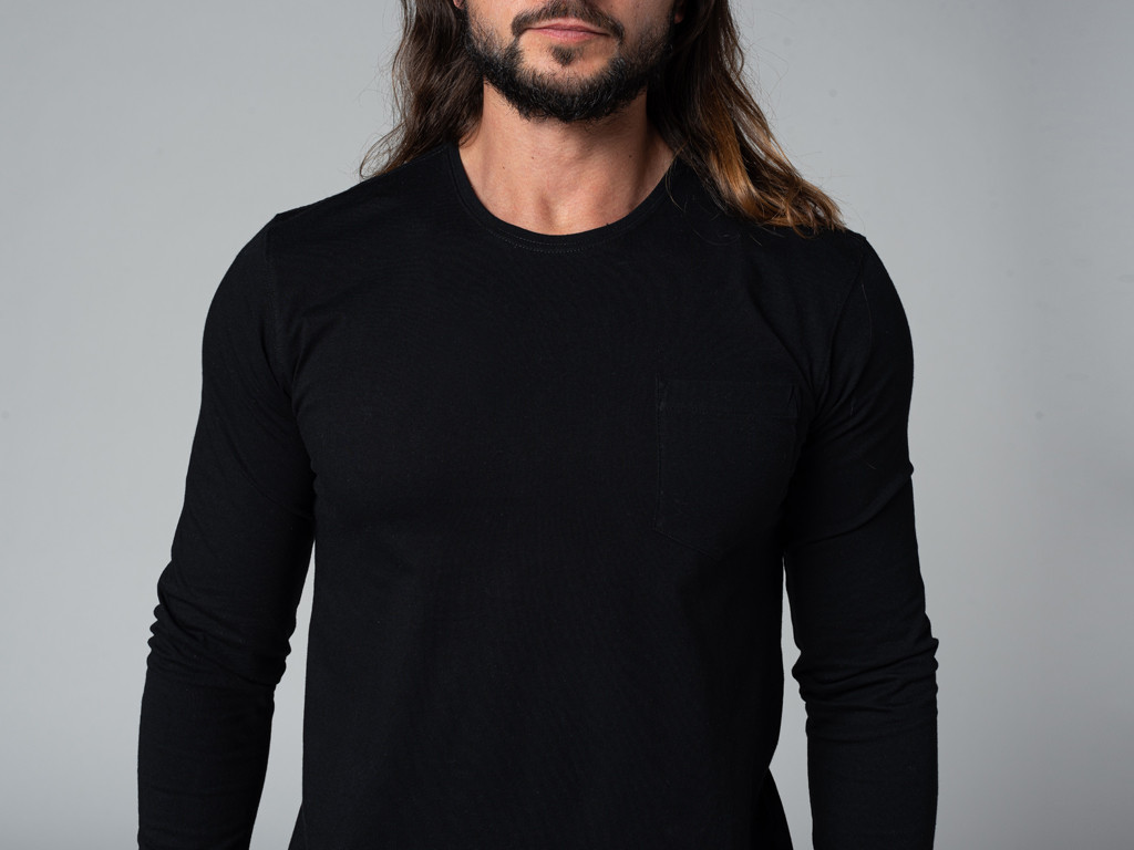 T-Shirt Tapan manches longues 100% Bio Noir
