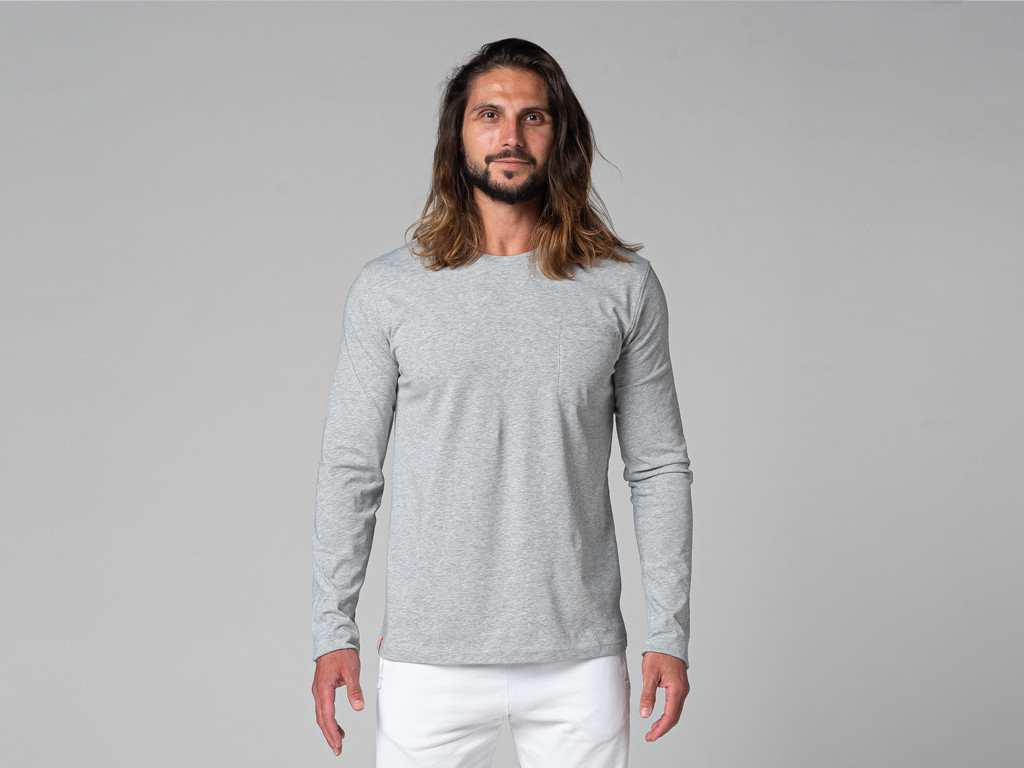 Tapan T-Shirt long sleeves 100% Organic Grey