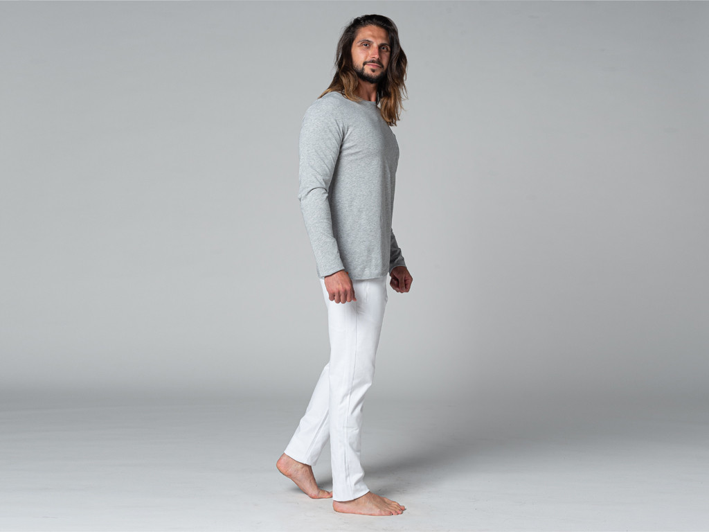 T-Shirt Tapan manches longues 100% Bio Gris