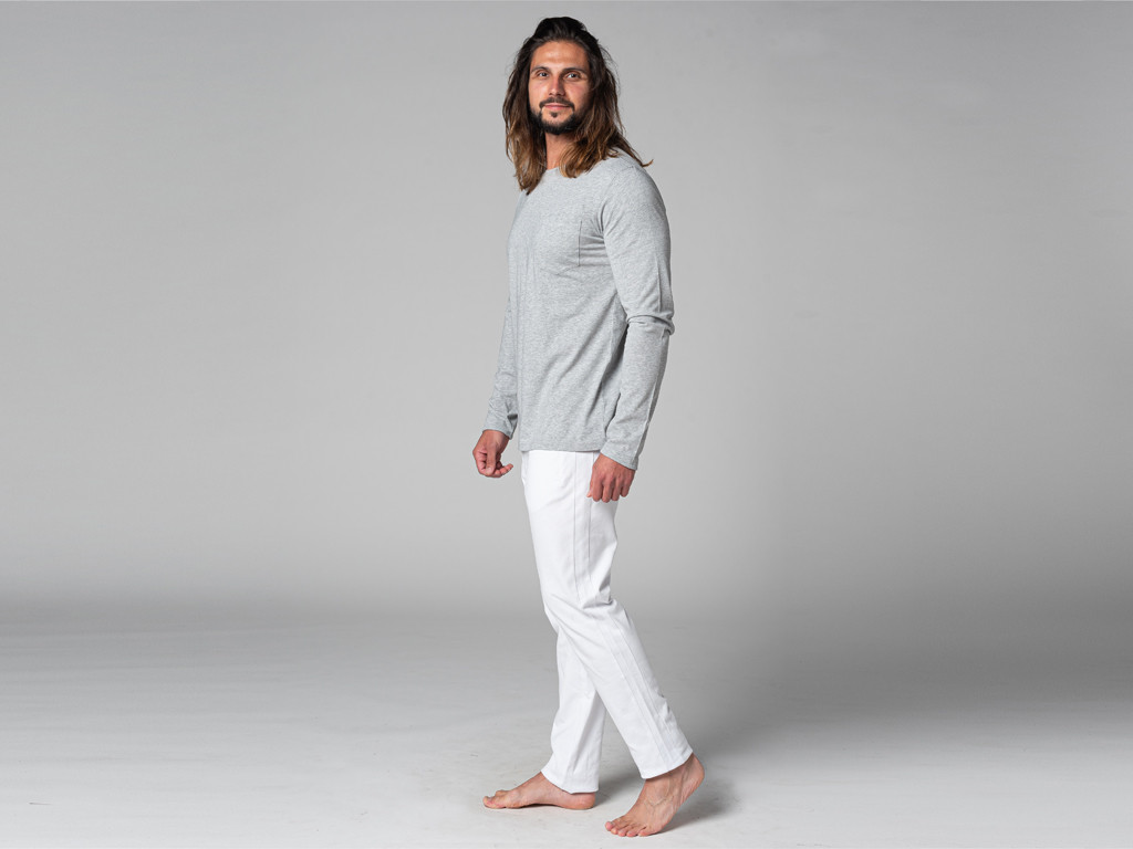 T-Shirt Tapan manches longues 100% Bio Gris