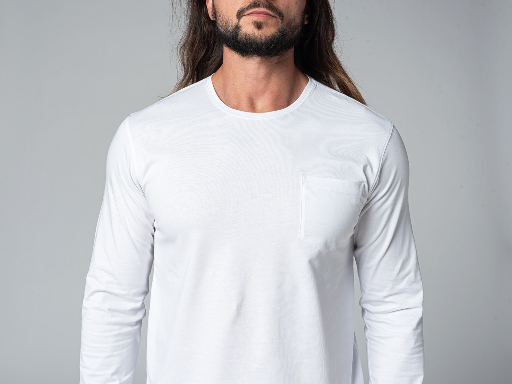 Camiseta Tapan de manga larga 100% ecológica Blanco