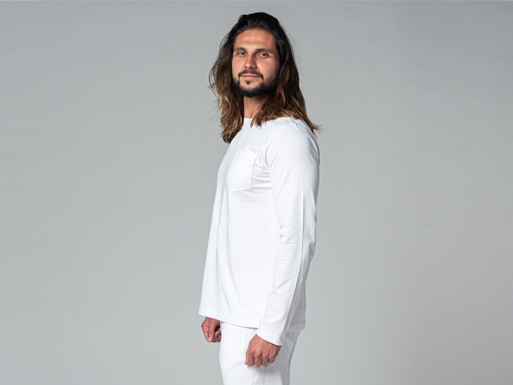 Camiseta Tapan de manga larga 100% ecológica Blanco