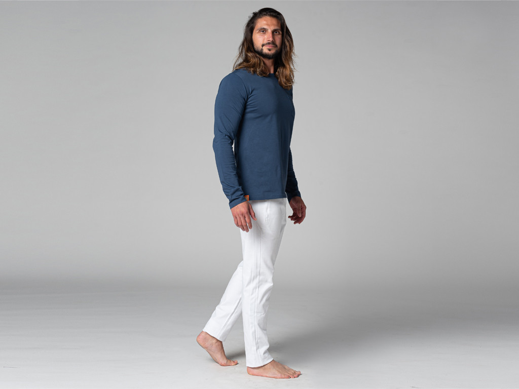 T-Shirt Tapan manches longues 100% Bio Bleu