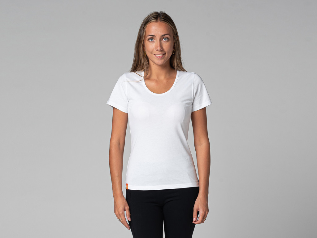 Camiseta TARA M/C Grande Cuello 100% Ecológico Blanco