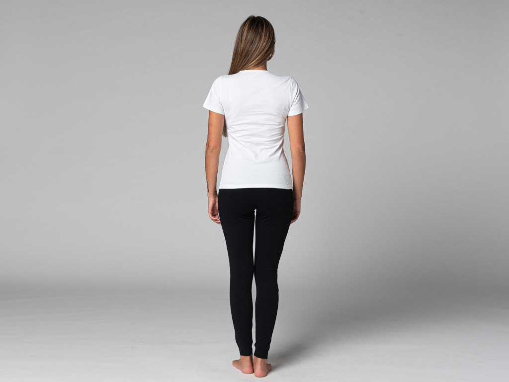 T-Shirt TARA M/C Col Large 100% Bio Blanc
