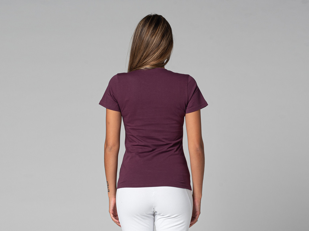 T-Shirt TARA M/C Ras du cou - Bio Prune