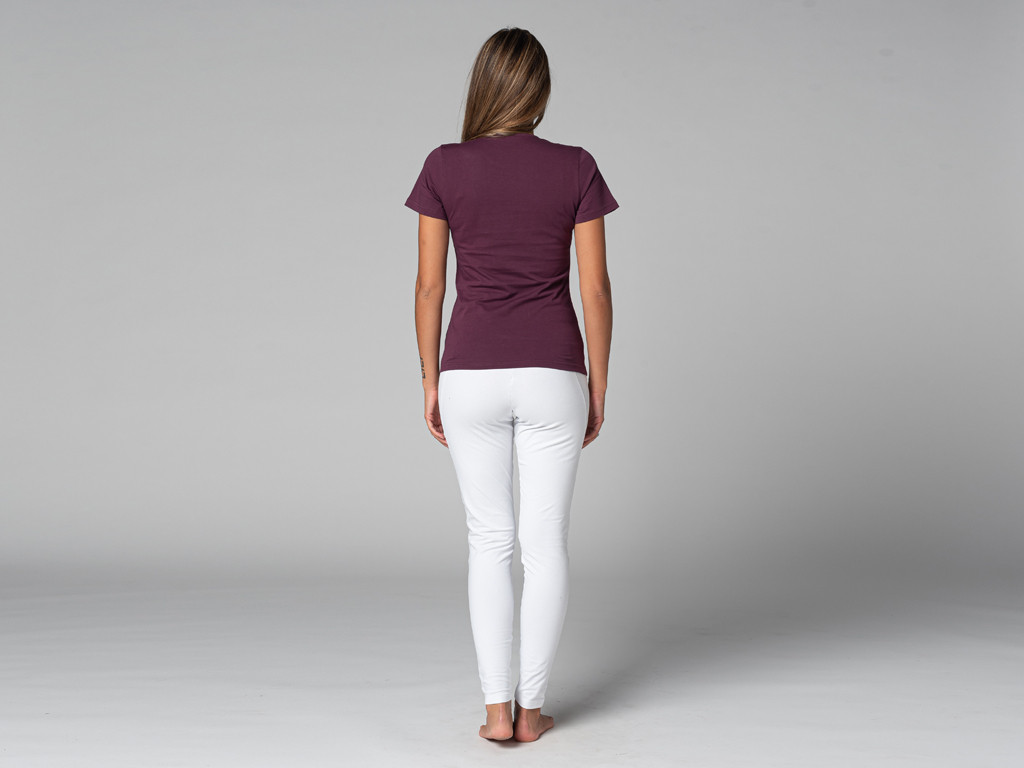 T-Shirt TARA M/C Ras du cou - Bio Prune