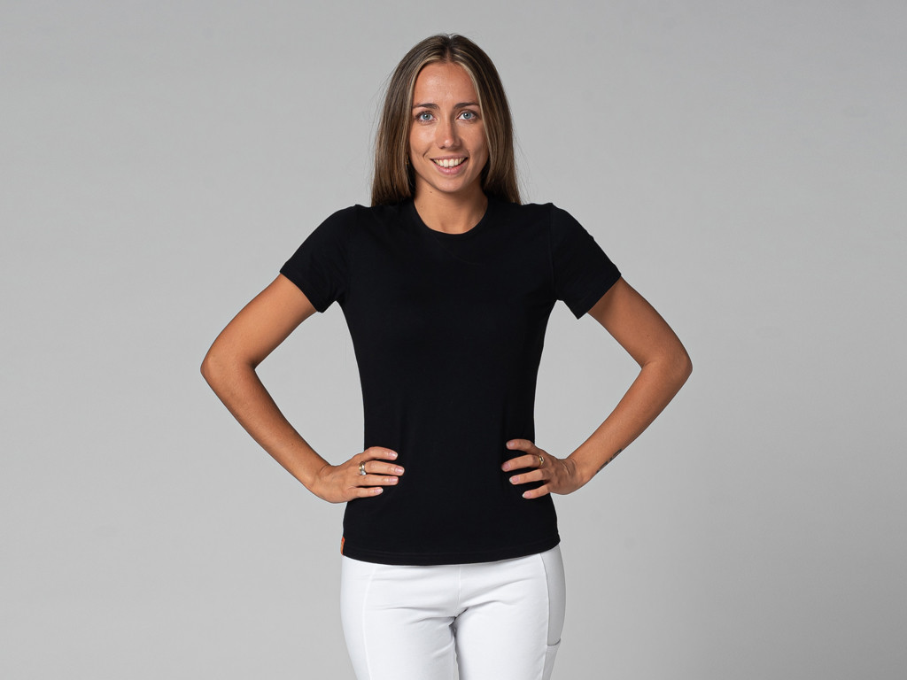 T-Shirt TARA M/C Ras du cou - Bio Noir