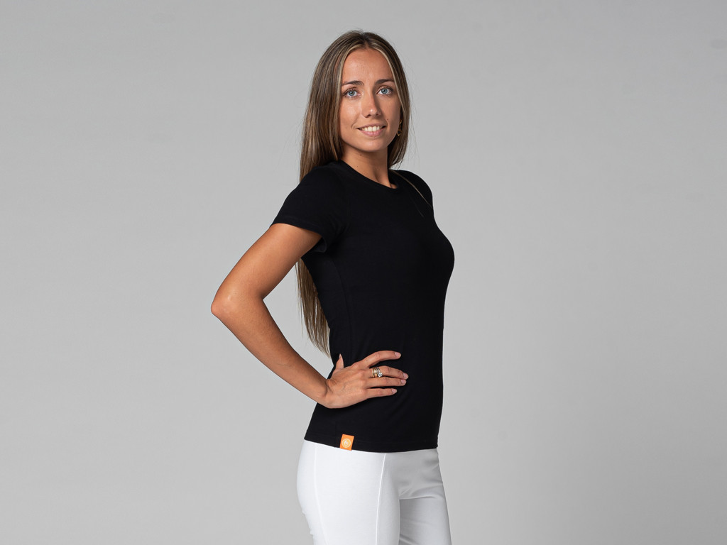 TARA M/C Crew Neck T-Shirt - Organic Black