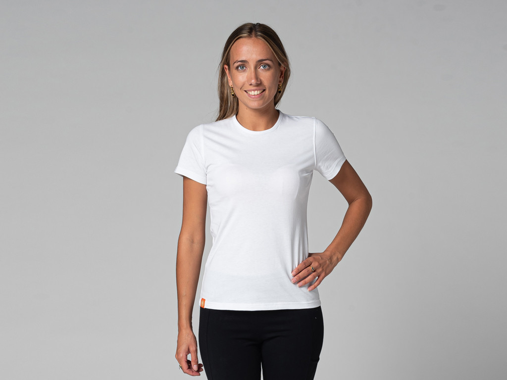 Camiseta de cuello redondo TARA M/C - Orgánica Blanco