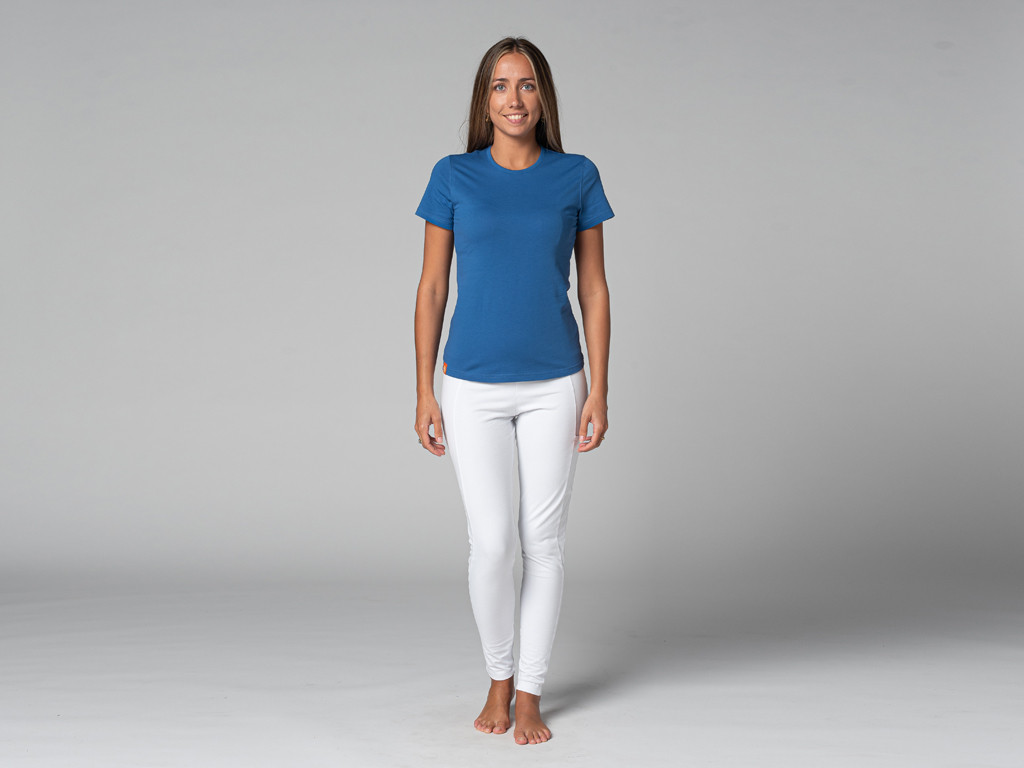 T-Shirt TARA M/C Ras du cou - Bio Bleu Chaud
