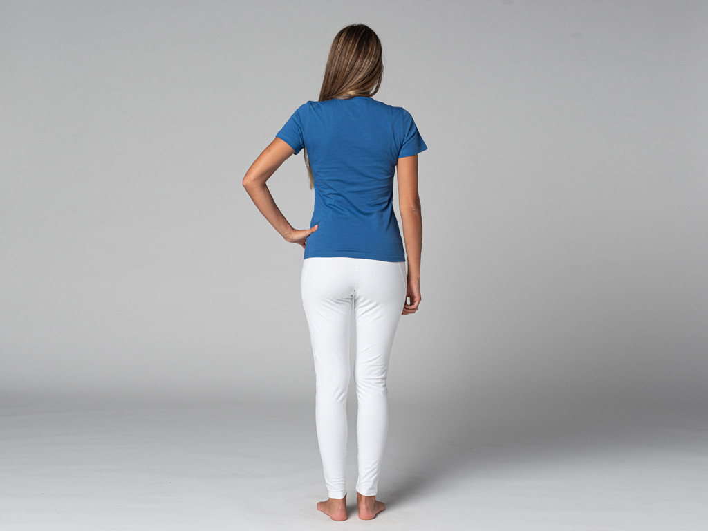 T-Shirt TARA M/C Ras du cou - Bio Bleu Chaud