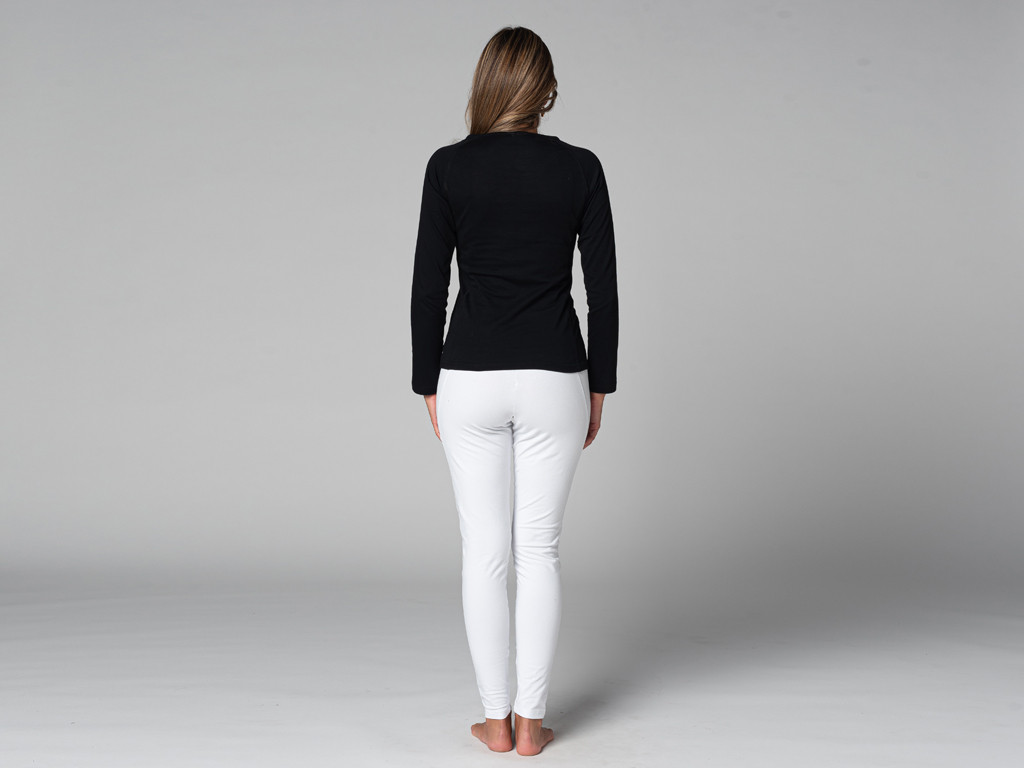 T-Shirt Tara M/L Col Large 100% Bio Noir