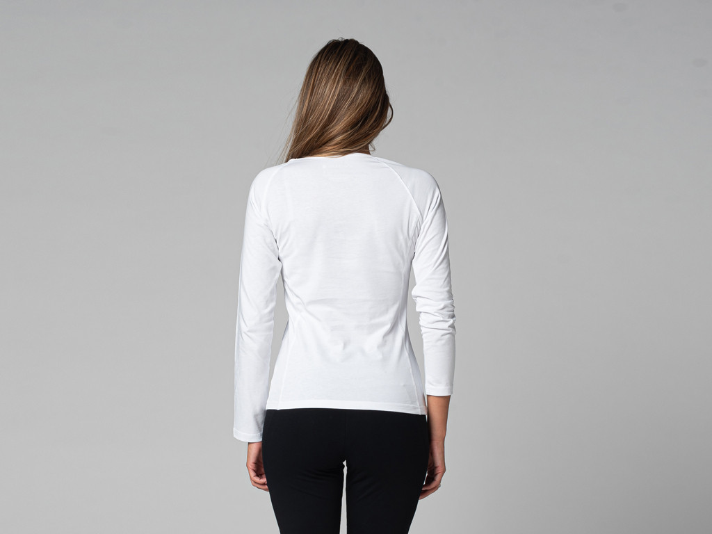 T-shirt Tara M/L a collo largo 100% biologica Bianco