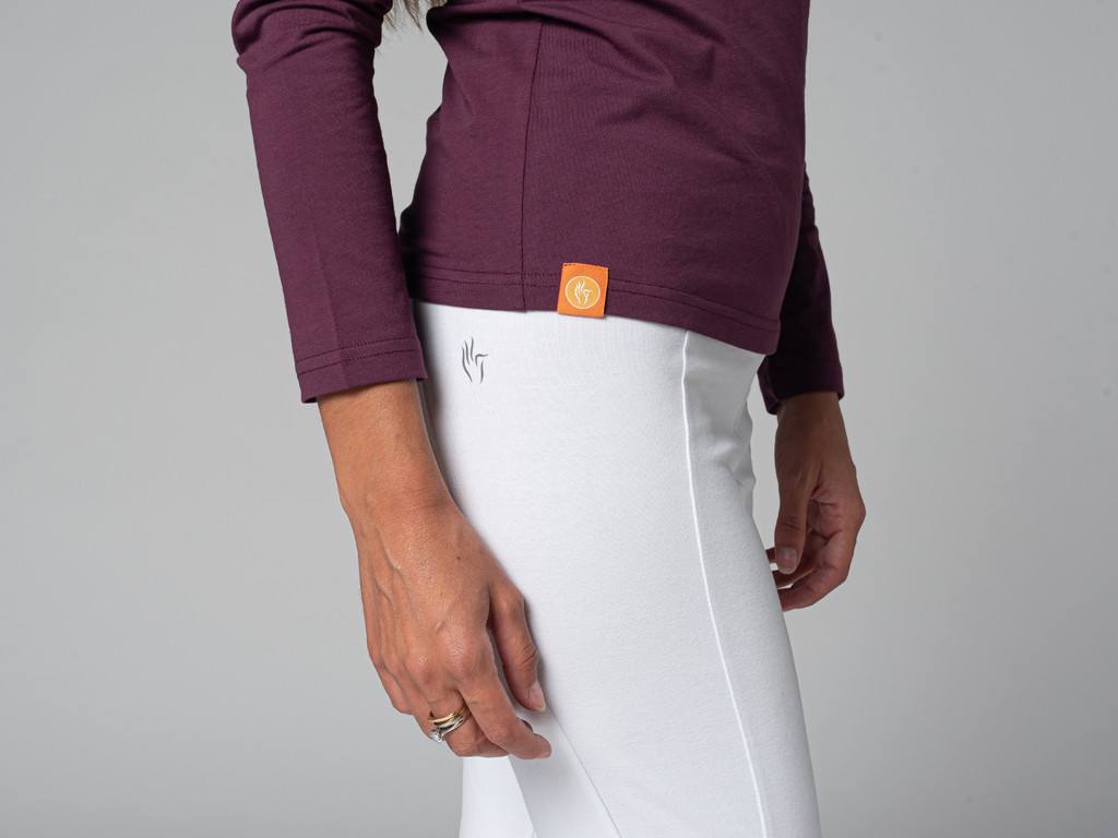 T-Shirt Tara M/L Ras du cou Bio Prune