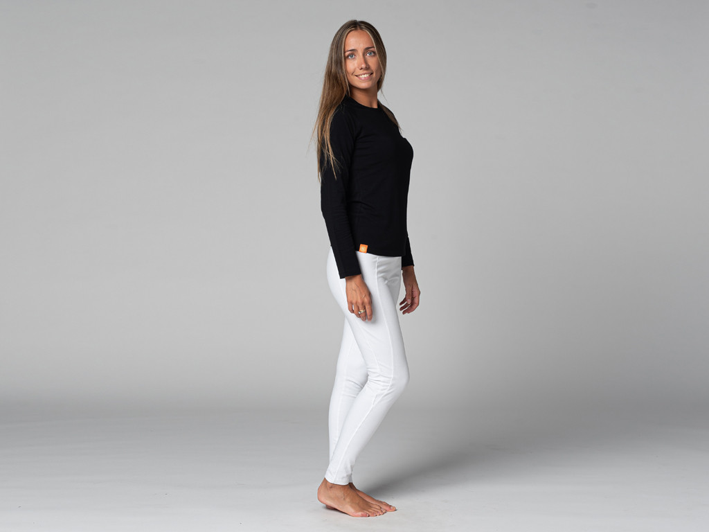 TARA T-Shirt M/L Fitted Collar Black