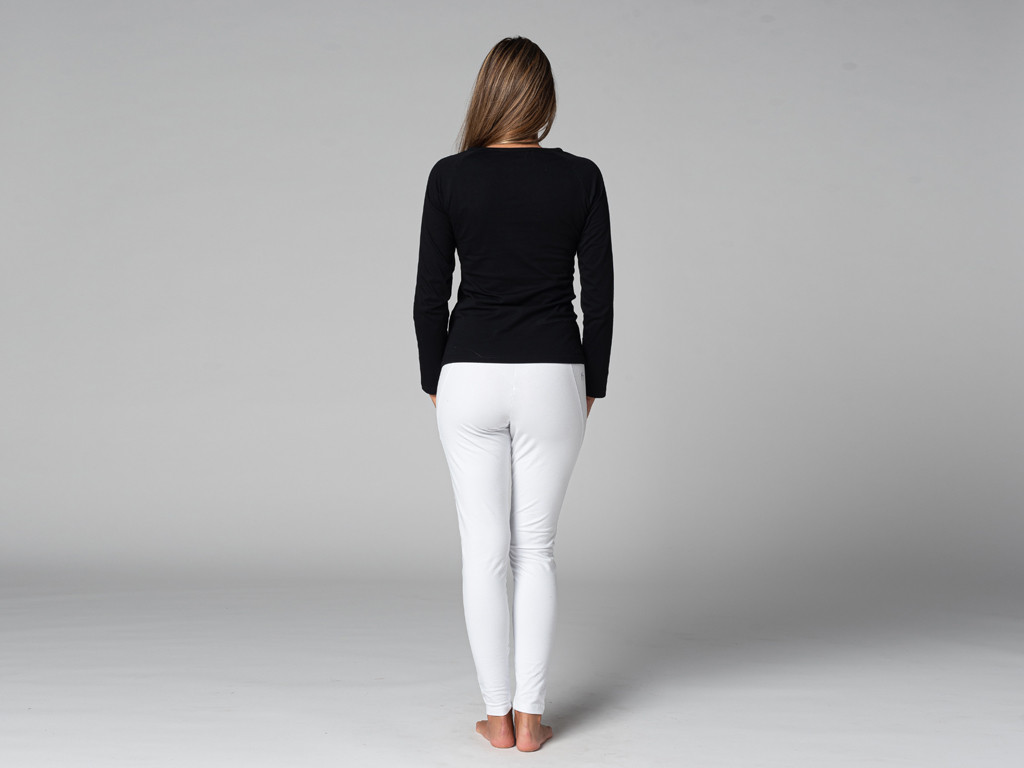 TARA T-Shirt M/L Fitted Collar Black