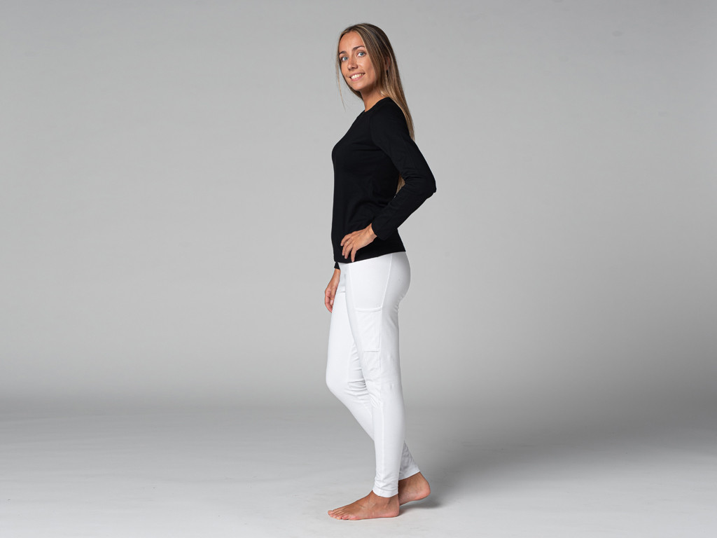 TARA T-Shirt M/L Fitted Collar Black