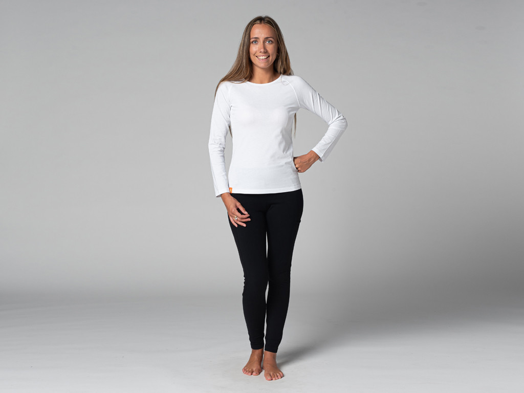 Tara T-Shirt M/L Bio-Rundhalsausschnitt Weiß