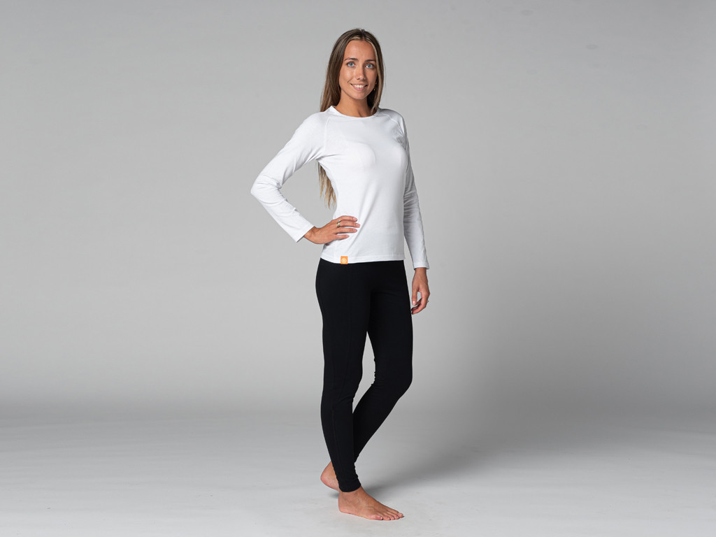 TARA T-Shirt M/L Fitted Collar White