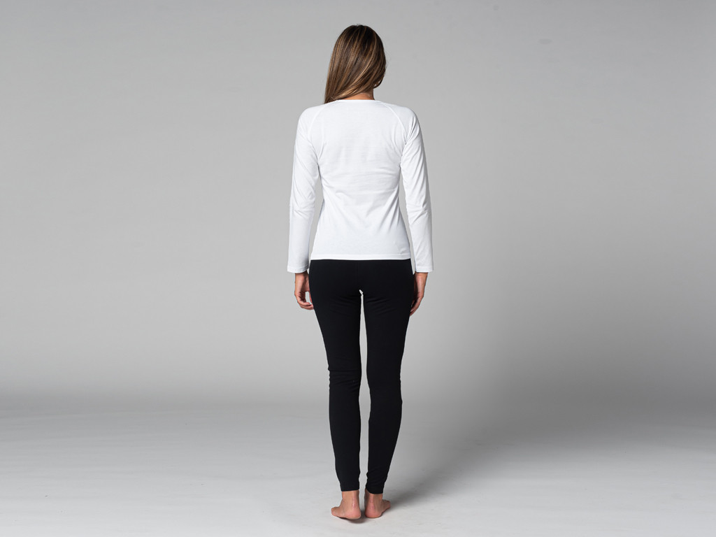TARA T-Shirt M/L Fitted Collar White