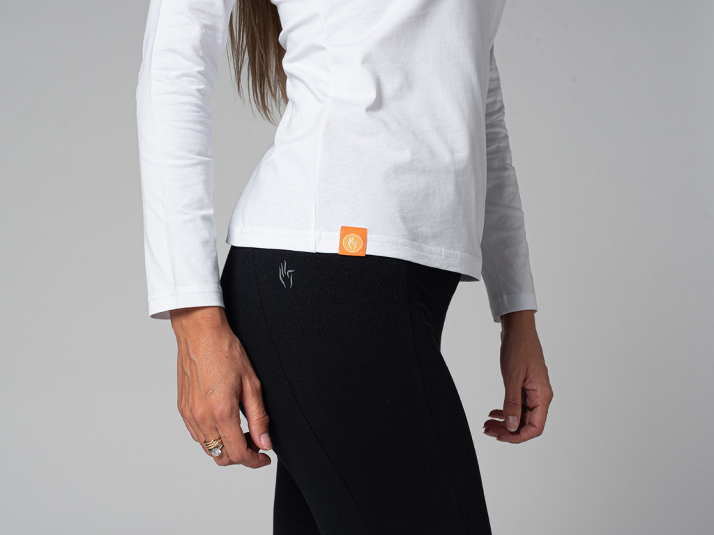 Tara T-Shirt M/L Bio-Rundhalsausschnitt Weiß