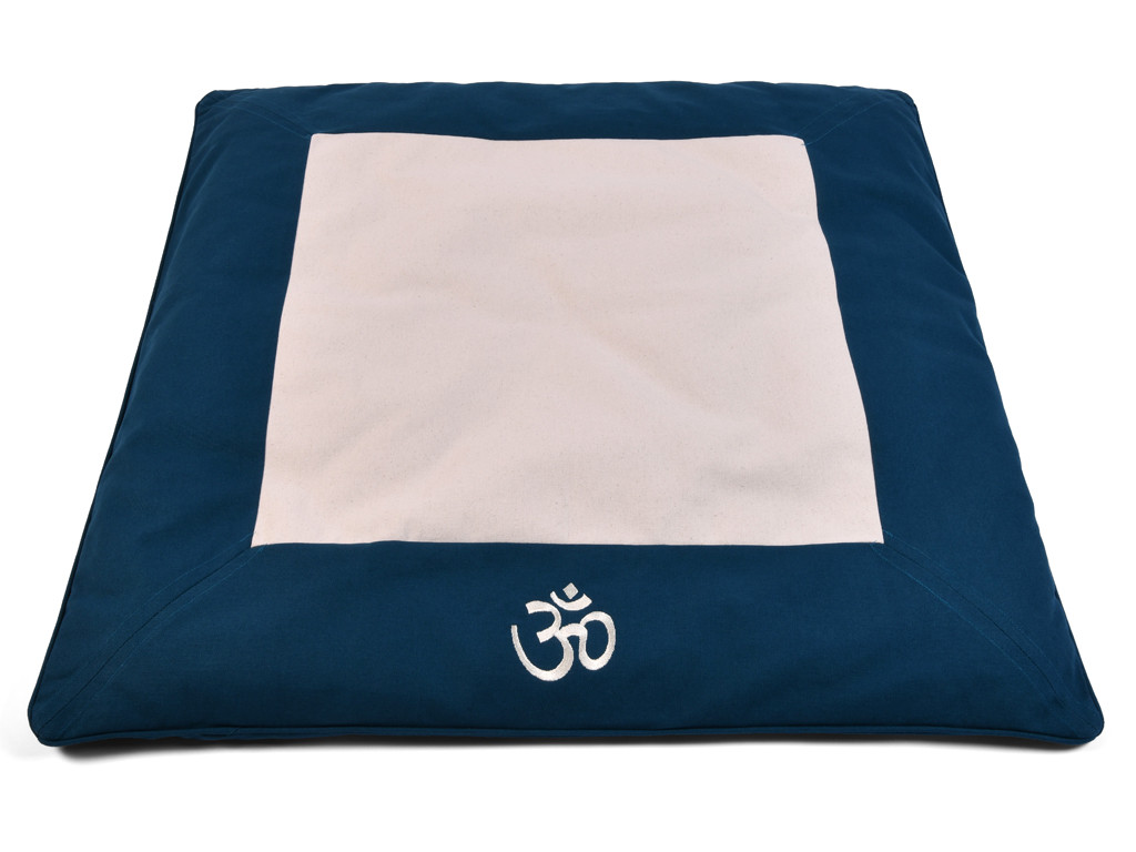 Kit Tapis de Méditation Bleu/Ecru