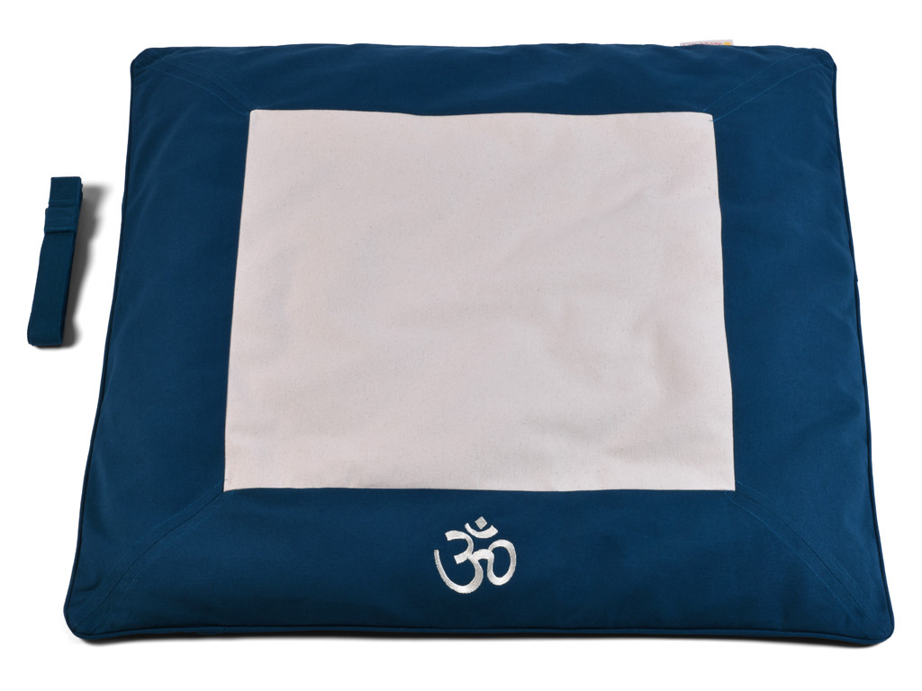 Kit Tapis de Méditation Bleu/Ecru