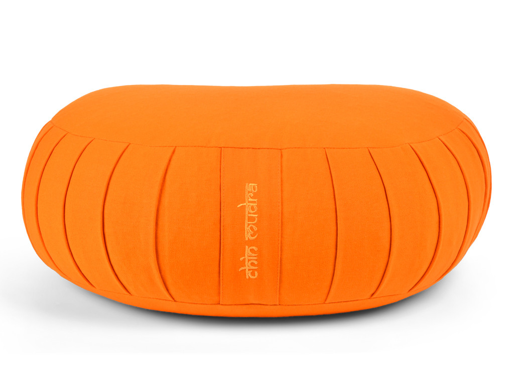 Bausatz Tibetische Meditationsmatte Bordeaux/Safranorange