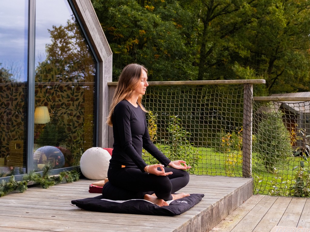 Tapis de Méditation Zazen Noir/Naturel