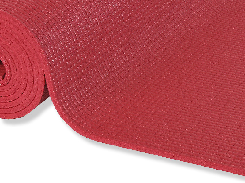 Estera de yoga Comfort no tóxica - 183 cm x 61 cm x 6 mm Burdeos