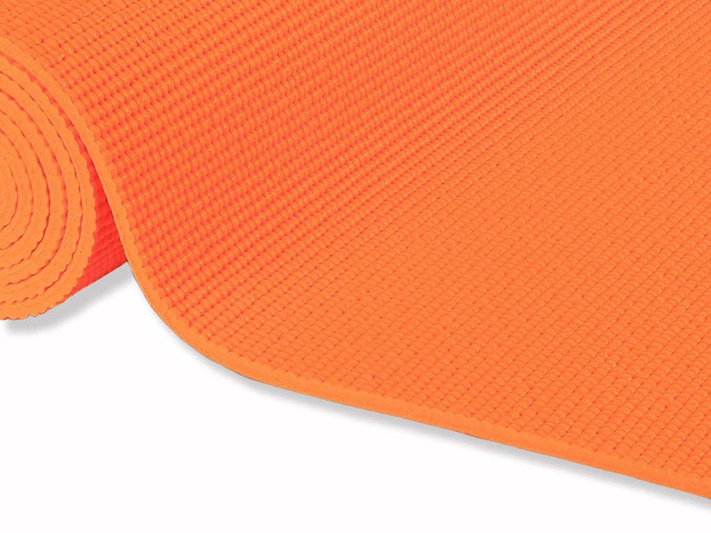 Tapis de yoga Confort Non toxiques - 183cm x 61cm x 6mm Orange Safran