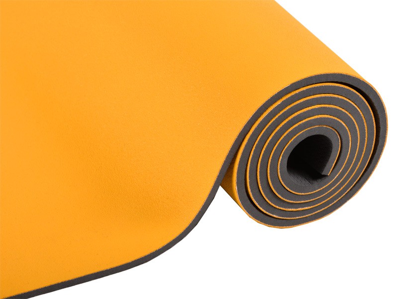 Tapis de Yoga Eco-Mat - 183cm x 61cm x 4.5mm Latex Jaune Safran - Tapis de  Yoga