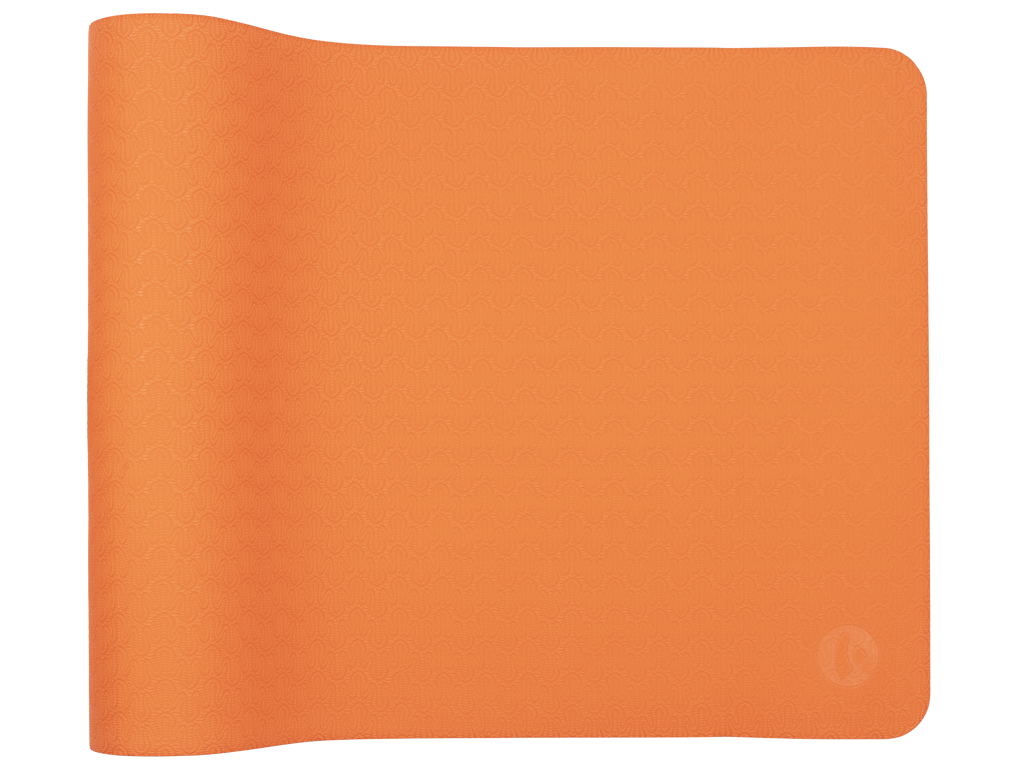 Tapis de Yoga Eco-Terre 183 cm X 60 cm x 6 mm Orange/Anthracite