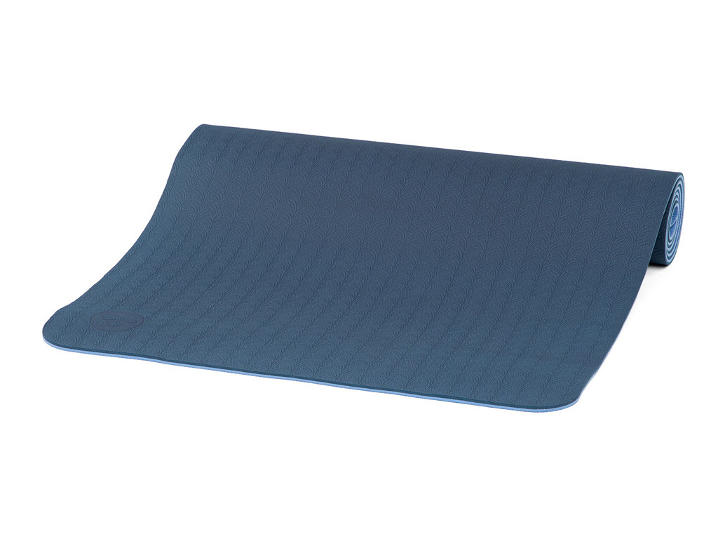 Tapis de Yoga Eco-Terre 183 cm X 60 cm x 6 mm Bleu