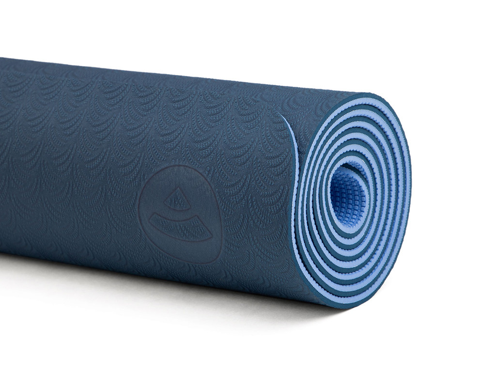 Eco-Earth Yogamatte 183 cm x 60 cm x 6 mm Blau