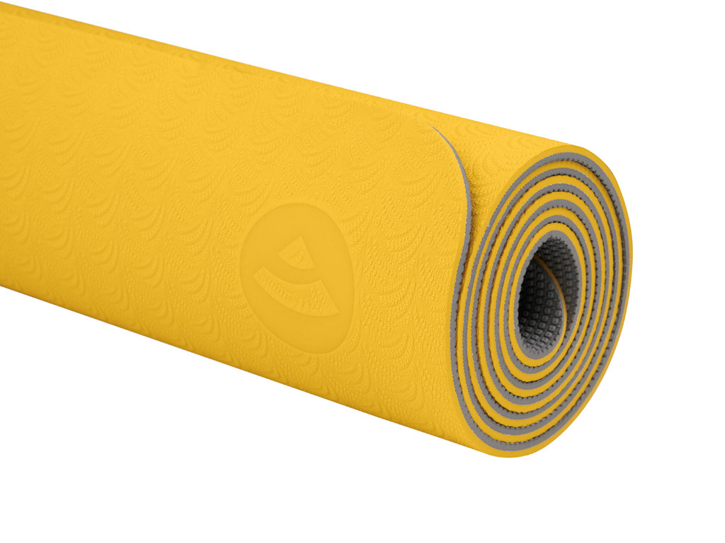 Tapete de ioga Eco-Earth 183 cm x 60 cm x 6 mm AMARELO
