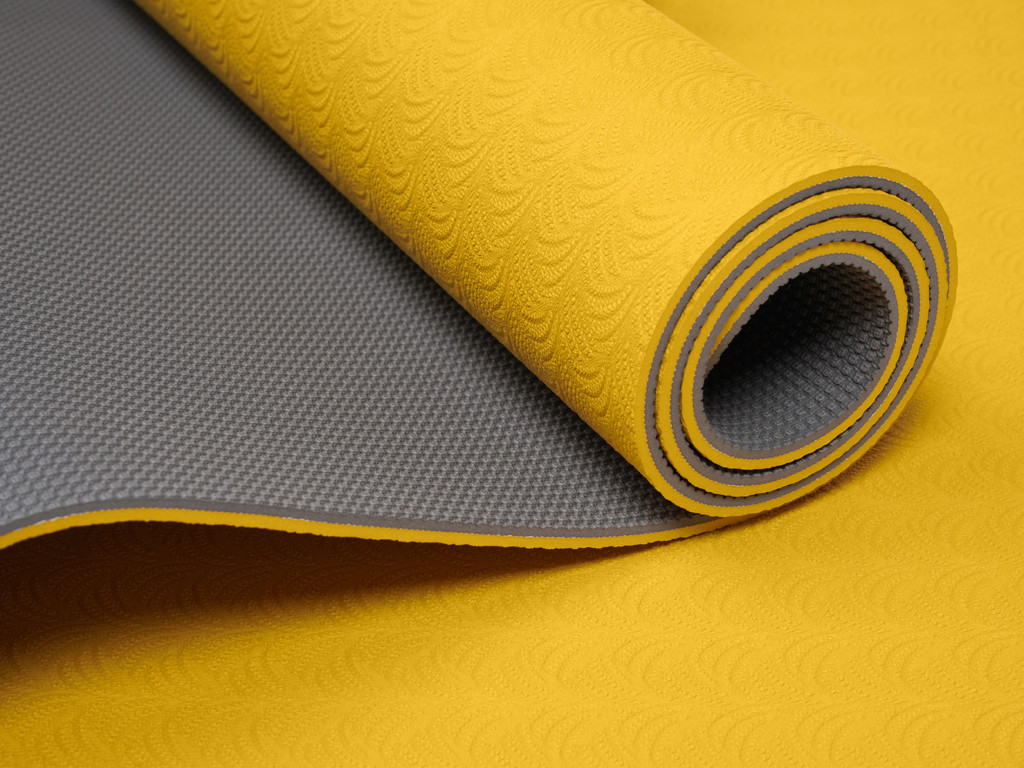 Tapis de Yoga Eco-Terre 183 cm X 60 cm x 6 mm Jaune