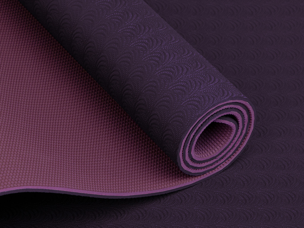 Eco-Earth Yogamatte 183 cm x 60 cm x 6 mm Lila